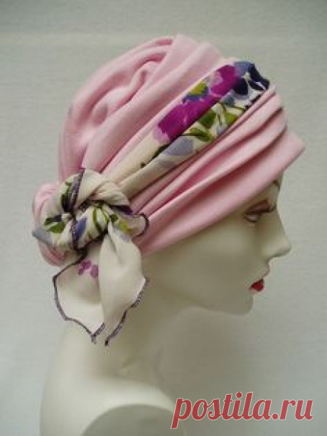 Headwrap Pink Chemo Hat Alopecia Cancer Headwrap by NinisNiche, $47.00:
