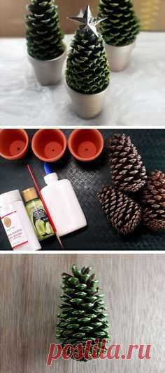 Pine Cone Christmas Trees | Click Pic for 22 DIY Christmas Decor Ideas on a Budget | Last Minute Christmas Decorating Ideas for the Home