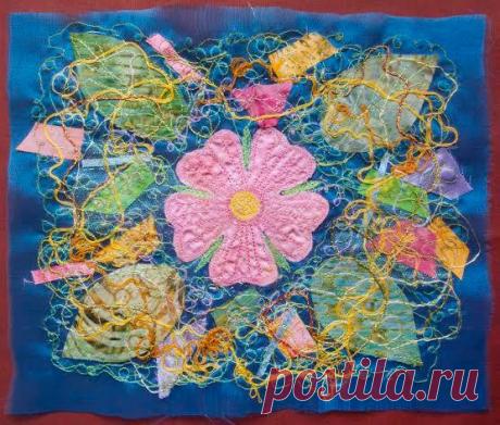 Текстильный коллаж на основе органзы - Фестиваль лоскутного шитья в Суздале