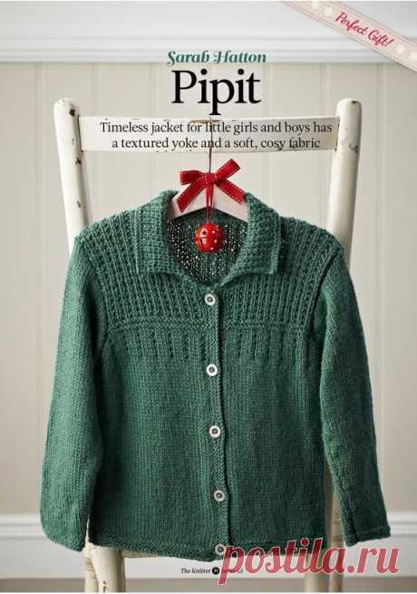 Кофточка спицами Pipit для новорожденного