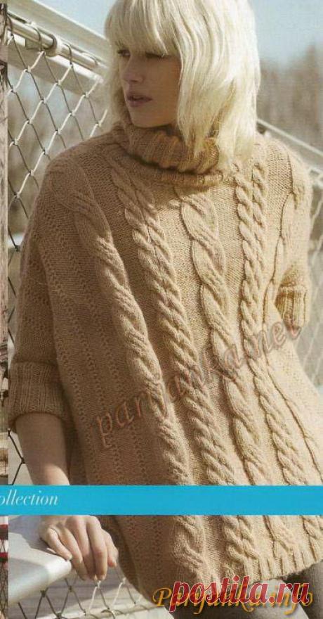 Пуловер пончо 01*21 PHIL №754