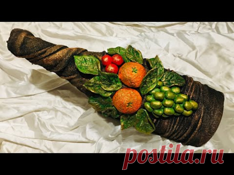 Bottle art/ Bottle art with fruit decoration