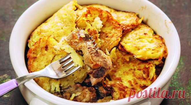 Свинина с драниками, томленная в горшке | Вкусные рецепты
