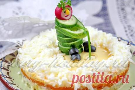 Рыбный салат-торт: рецепт