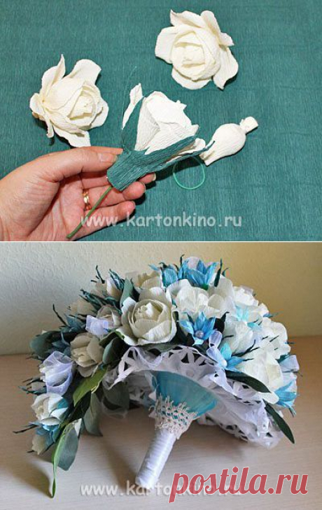 Букет невесты своими руками. Мастер-класс с пошаговыми фото | КАРТОНКИНО.ru