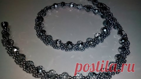 Колье из бусин и бисера. Мастер-класс. DIY