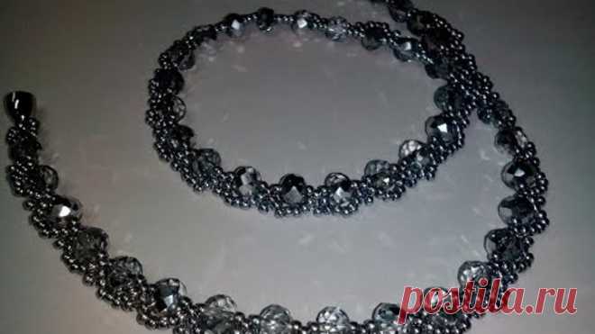 Колье из бусин и бисера. Мастер-класс. DIY