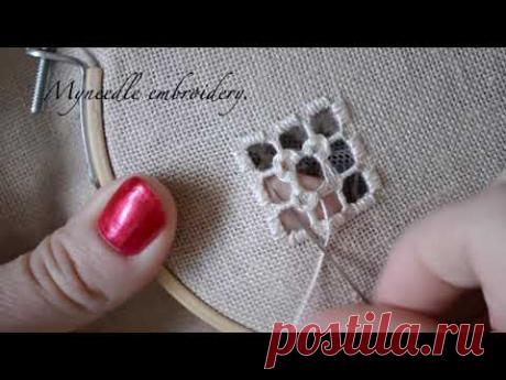 Hardanger embroidery.Filling stitches.