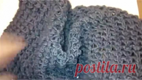 Шарф Снуд Вязание крючком для начинающих Мастер-класс Round Crochet Scarf