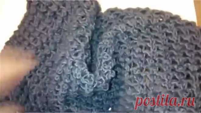 Шарф Снуд Вязание крючком для начинающих Мастер-класс Round Crochet Scarf