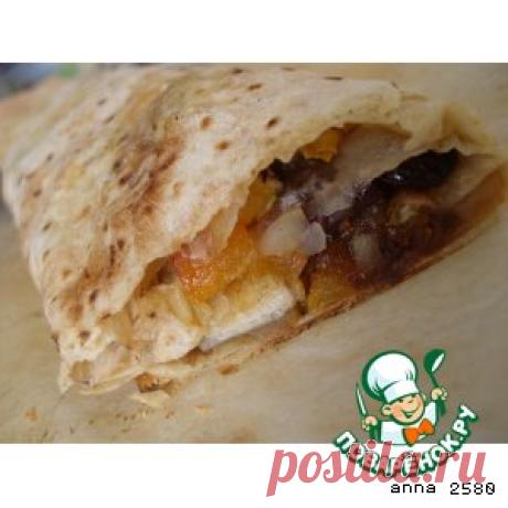 Фруктовый рулет в лаваше - кулинарный рецепт