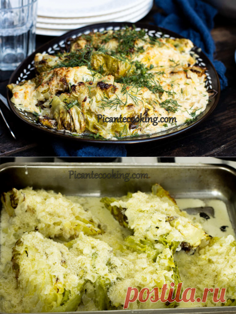 Запечена молода капуста під цибулевим соусом | Picantecooking