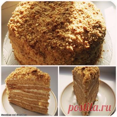 Рыжик с кремом из манной каши : Торты, пирожные