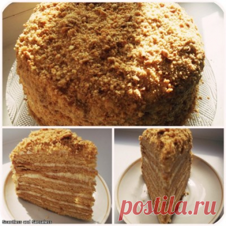 Рыжик с кремом из манной каши : Торты, пирожные