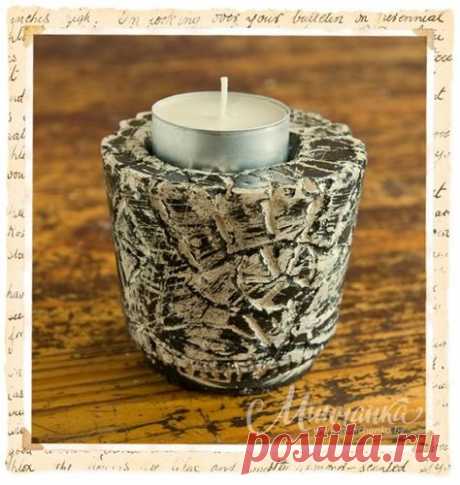 Подсвечник из гипса - Декор