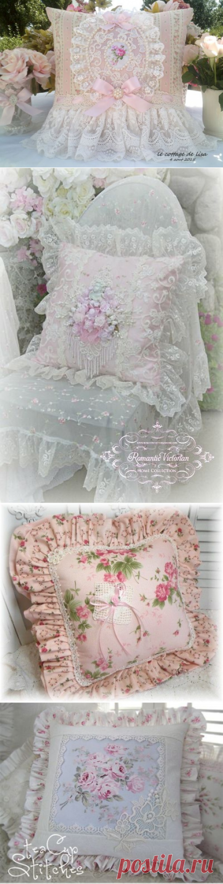 Подушки в стиле шебби-шик: вдохновляющие идеи — Сделай сам, идеи для творчества - DIY Ideas