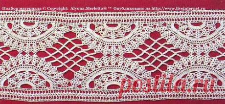 Ажурная вставка с фестонами ... для изысканного текстиля.