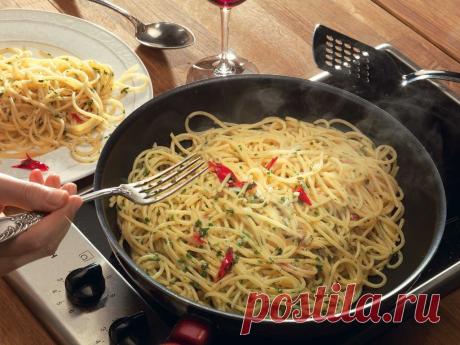 Ароматное спагетти с чесноком