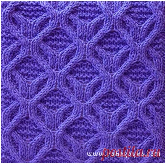 Узор спицами « Крабы ». Красивый узор вязания спицами со схемами