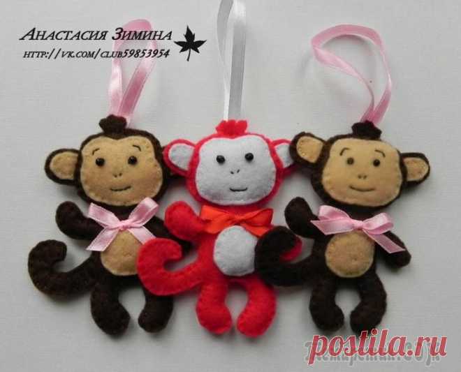 Новогодние игрушки из фетра. Часть вторая