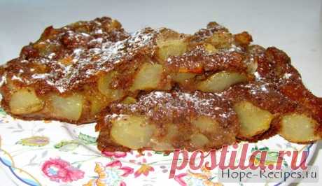 Нежный пирог с грушами (веганский) « Рецепты Надежды