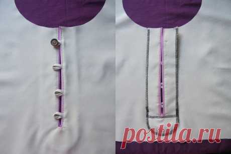 Технология обработки застежки: мастер-класс