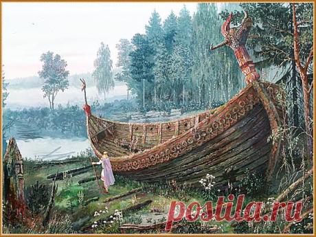 Картины на тему Древней Руси. В.Иванов. Брошенный волок