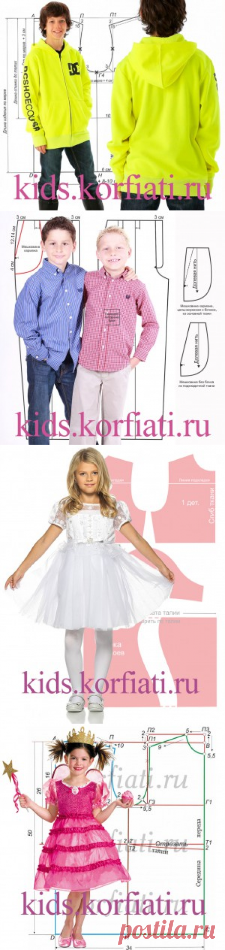 Выкройки одежды для детей от Анастасии Корфиати
