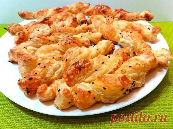 УЛЁТНЫЕ СЫРНЫЕ ПАЛОЧКИ ИЗ СЛОЕНОГО ТЕСТА. | ВКУСНЫЕ РЕЦЕПТЫ ОТ НАТАЛЬИ | Яндекс Дзен
