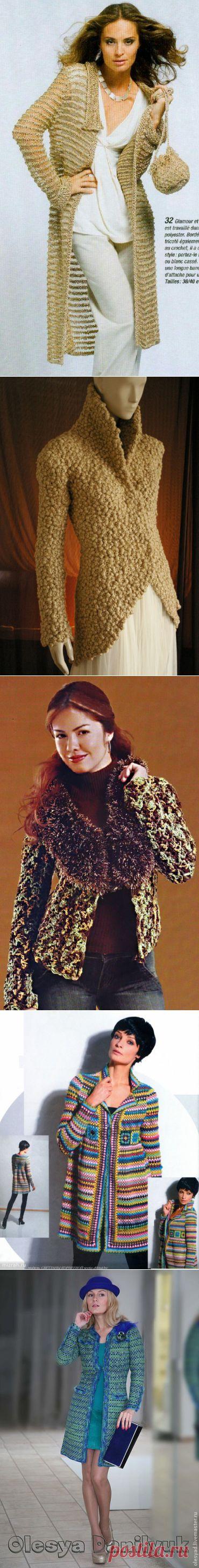 Пальто, шазюблю крючком. Подборка 28.