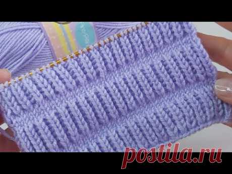 İki şiş kolay örgü model anlatımı ✅crochet knitting