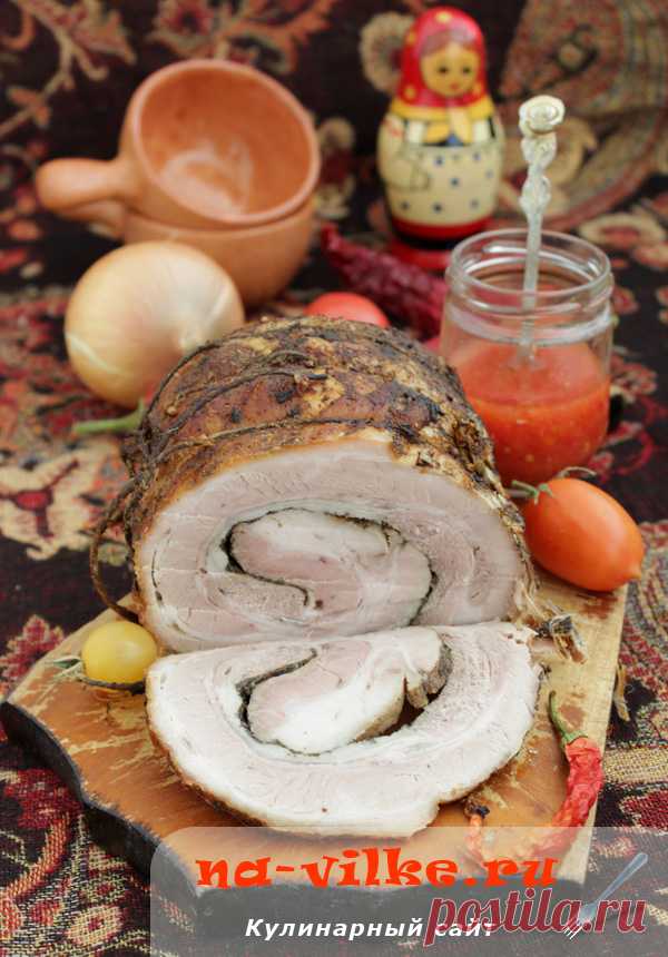 Свиной рулет из пашины  – эффектная праздничная закуска