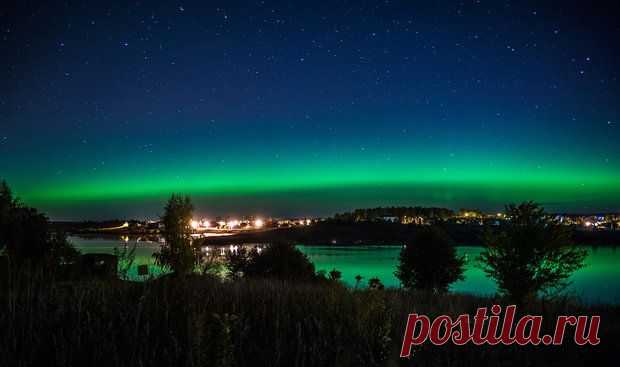 Жители Беларуси наблюдали северное сияние