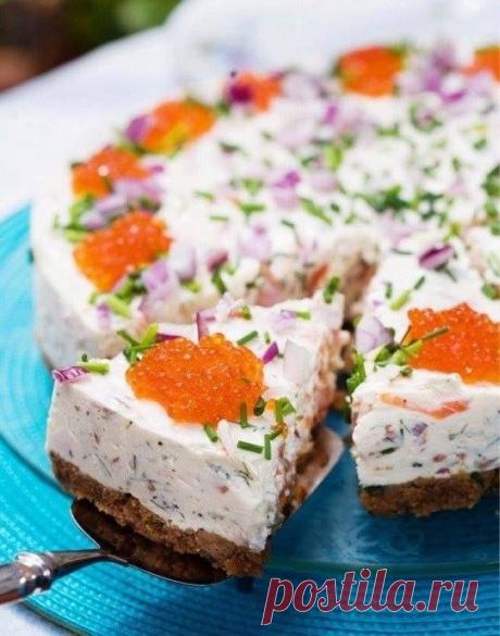 Торт "Лосось есть любовь"
Лососевый торт.