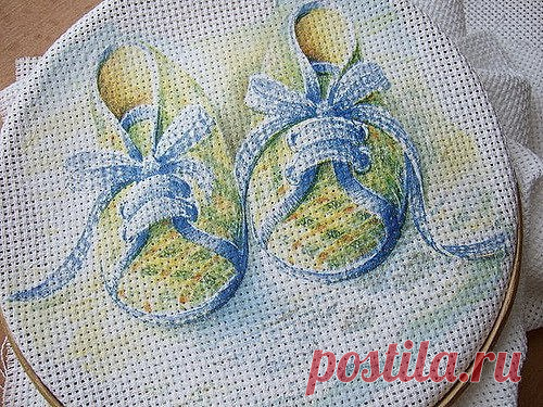 Декупаж на канве.