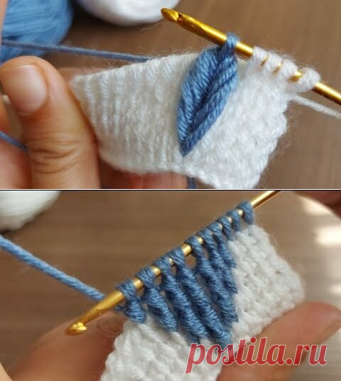 Тунисское вязание с оригинальными элементами: 2 интересных варианта | Создавай сам | Дзен