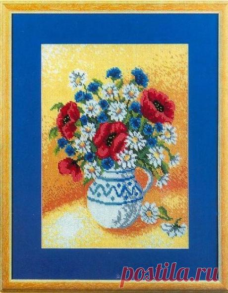 Вышивка крестом букет. Вышивка крестом букет полевых цветов |