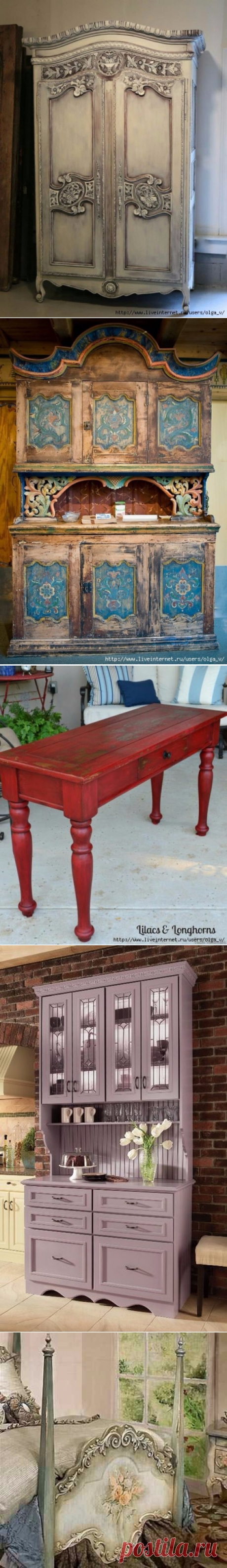Декупаж мебели. Вдохновляемся и творим красоту.