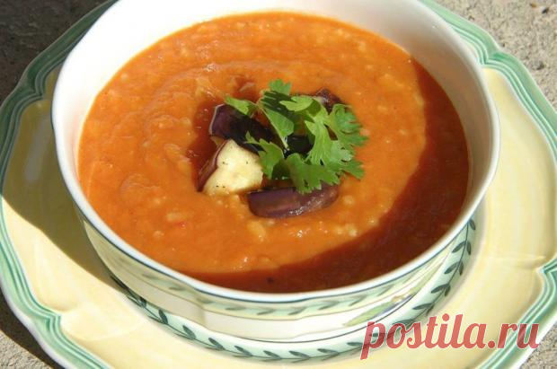 Томатный суп с баклажанами и булгуром от Юлии Высоцкой: рецепт вкусного первого блюда  Рубрика Досуг - Кулинария: Томатный суп с баклажанами и булгуром от Юлии Высоцкой: рецепт вкусного первого блюда . Читай последние новости событий на Joinfo.ua
