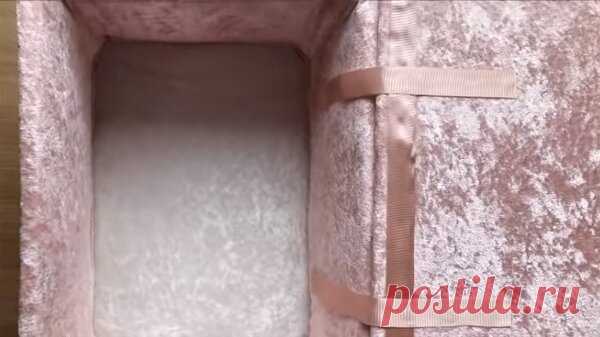 Красивая декоративная коробка из пластикового ящика | Идеи DIY | Яндекс Дзен