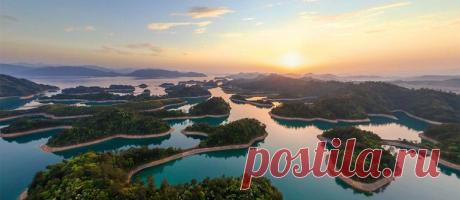 Озеро тысячи островов, Китай | Сферические aэропанорамы, фотографии и 3D туры самых интересных и красивых городов и уголков нашей планеты, 360° панорамы вокруг света | проект AirPano.ru