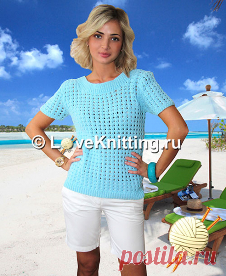 Ажурный пуловер   | Loveknitting.ru
