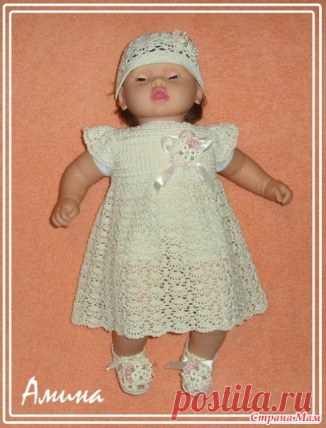 #Нежный кружевной комплект для девочки. - Вязание для детей - Страна Мам