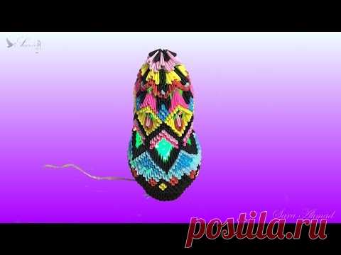 How to make 3d origami Lantern - YouTube