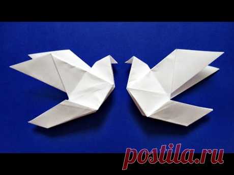 Как сделать птицу из бумаги 🕊 Оригами голубь из бумаги