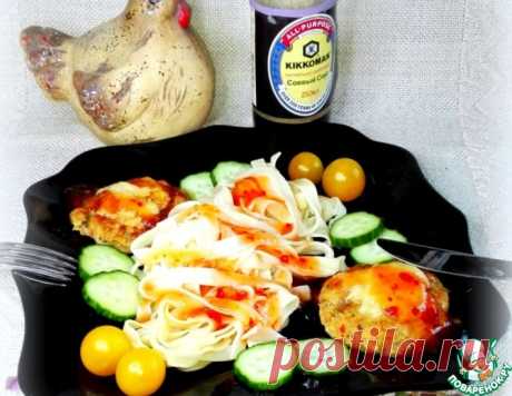 Запечённые сырно-куриные котлеты – кулинарный рецепт