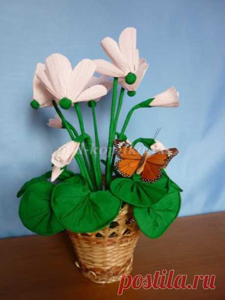Цветы из гофрированной бумаги