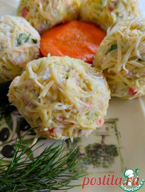 Закуска из ветчины и крабовых палочек – кулинарный рецепт