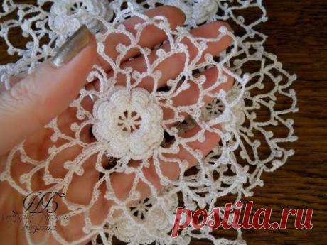 Объёмный цветок с ажурной каймой продолжение
