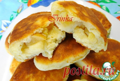 Пирожки с яблоками из творожного теста - кулинарный рецепт